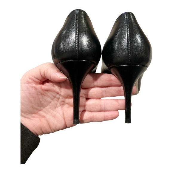 GUCCI GG Malaga Kid Zumi Logo Leather Pump Heel EU 39 US 9 Interlocking - Picture 7 of 12